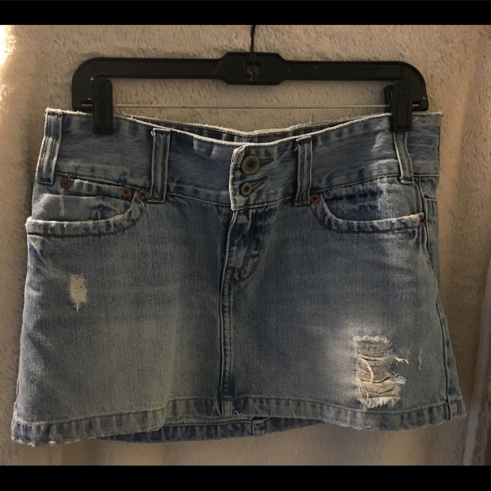 Blue American eagle jean skirt